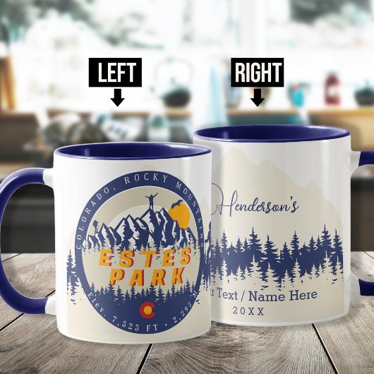 Estes Park Colorado Flag Berge Wandern Tasse