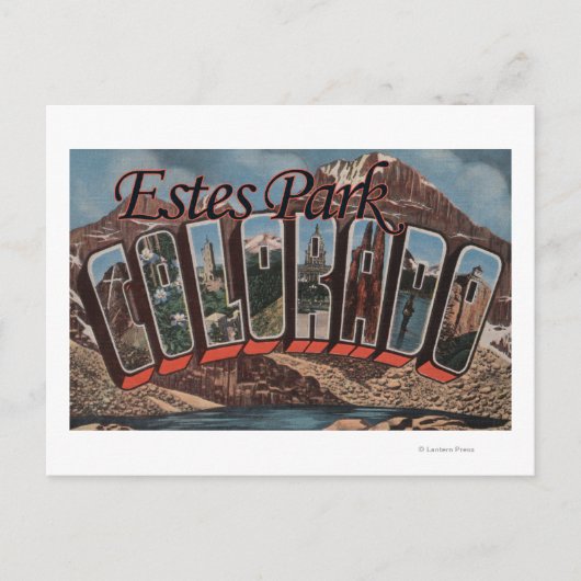 Estes Park, Colorado - Große Letter Scenes Postkarte (Vorderseite)