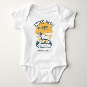 Estes Park Colorado Nationalpark Elch Sonnenunterg Baby Strampler
