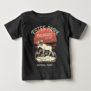 Estes Park Colorado Nationalpark Elch Sonnenunterg Baby T-shirt