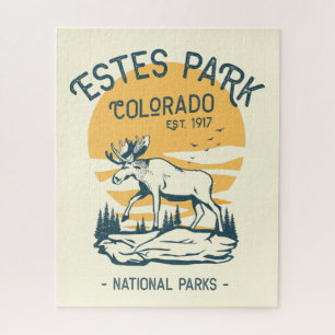 Estes Park Colorado Nationalpark Elch Sonnenunterg Puzzle