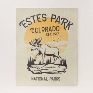 Estes Park Colorado Nationalpark Elch Sonnenunterg Puzzle