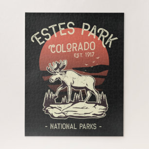 Estes Park Colorado Nationalpark Elch Sonnenunterg Puzzle
