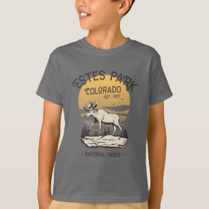 Estes Park Colorado Nationalpark Elch Sonnenunterg T-Shirt