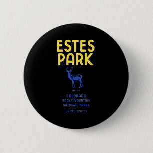 Estes Park Colorado Nationalpark-Elch-T-Shirt Button