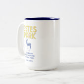 Estes Park Colorado Nationalpark Elk Zweifarbige Tasse (Vorderseite Links)