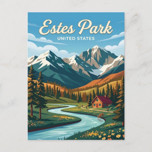 Estes Park Colorado Postkarte (Vorderseite)