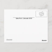 Estes Park, Colorado Postkarte (Rückseite)