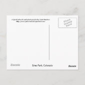 Estes Park, Colorado Postkarte (Rückseite)