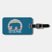 Estes Park Colorado Retro Bär Gepäckanhänger (Vorderseite horizontal)