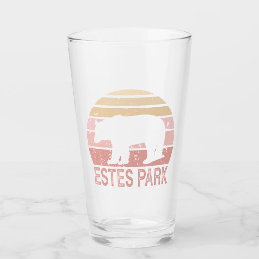 Estes Park Colorado Retro Bär Glas (Vorderseite)