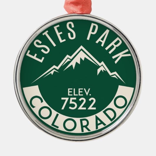 Estes Park-Colorado-Rocky Mountain Nationalpark Silbernes Ornament (Vorne)