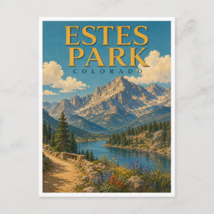 Estes Park Colorado Rocky Mountains GeoSaga Postkarte
