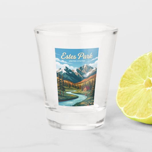 Estes Park Colorado Schnapsglas (Vorderseite)