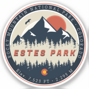 Estes Park Colorado Ski Mountain Vintager 80er Aufkleber