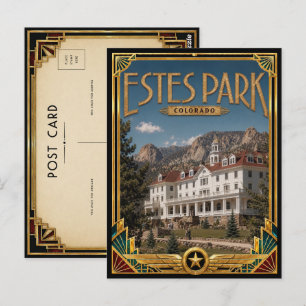 Estes Park Colorado Vintage Art Deco Golden Age Postkarte