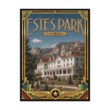 Estes Park Colorado Vintage Art Deco Golden Age