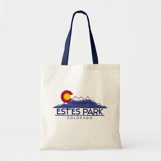 Estes Park Colorado wood mountains tote bag Tragetasche (Vorne)