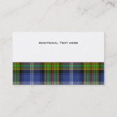 Estes Traditional Tartan Kariert Custom Visitenkarte (Rückseite)