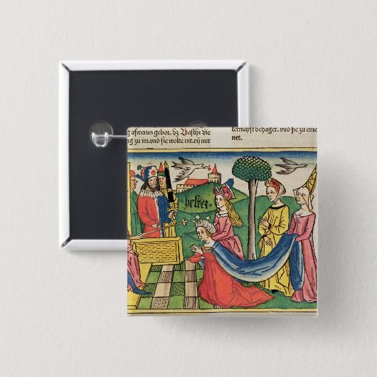 Esther 2 15-18, Esther wird beschlossen, um Button (Vorne & Hinten)