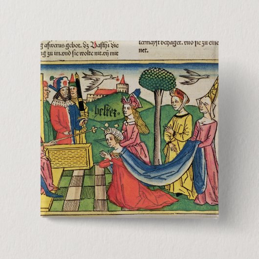 Esther 2 15-18, Esther wird beschlossen, um Button (Vorderseite)