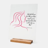 Esther 4:14 Bibel Verse Rosa Silhouette Acrylschild (Winkel)