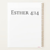 Esther 4:14 Bibel Verse Rosa Silhouette Planer (Rückseite)