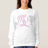 Esther 4:14 Bibel Verse Rosa Silhouette Sweatshirt (Vorderseite)