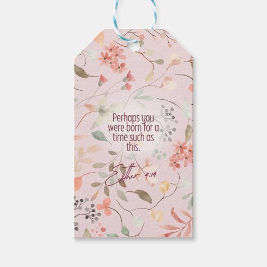 Esther 4:14 Christliche Bibelverse Kunst Geschenkanhänger (Vorderseite)