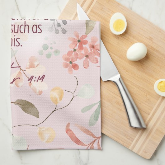 Esther 4:14 Christliche Bibelverse Kunst Geschirrtuch (Viertel Falte)