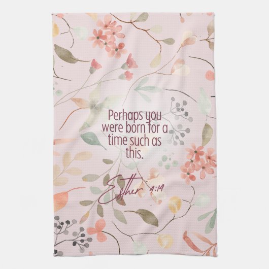 Esther 4:14 Christliche Bibelverse Kunst Geschirrtuch (Vertikal)