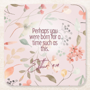 Esther 4:14 Christliche Bibelverse Kunst Rechteckiger Pappuntersetzer