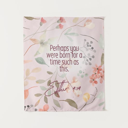 Esther 4:14 Christliche Bibelverse Kunst Wandteppich (Vorderseite)