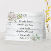 Esther 4:14 ...Come to the kingdom for such a time Karte (Gelbe Blume)