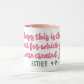 Esther 4:14 Drehbuch // Bibelverse Tasse (Zentrum)