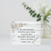 Esther 4:14 ..kommen für eine solche Zeit ins Köni Postkarte (Stehend Vorderseite)