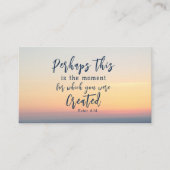 Esther 4:14 Vielleicht ist dies die Zeit der Bibel Visitenkarte (Vorderseite)