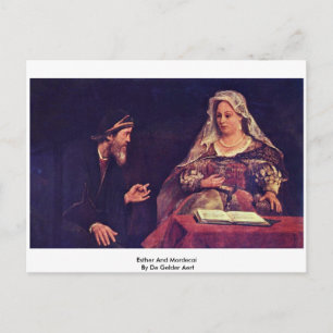 Esther And Mordecai By de Gelder Aert Postkarte