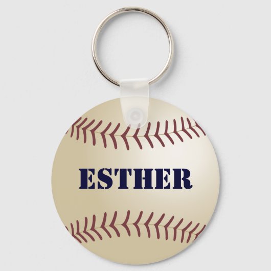 Esther Baseball Keychain Schlüsselanhänger (Vorderseite)