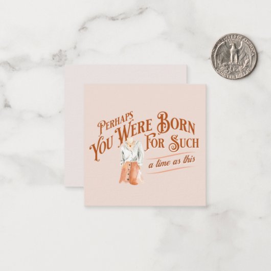 Esther Bible Verse Feminine Notecard Mitteilungskarte (Vorderseite/Rückseite Beispiel)