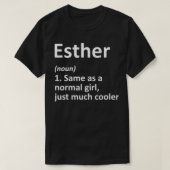 ESTHER Definition Personalized Name Funny Birthday T-Shirt (Design vorne)