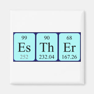 Esther-Periodensystemnamenmagnet Magnet