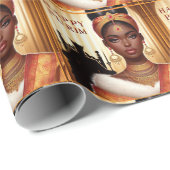 Esther Red Purim Wrapping Paper Geschenkpapier (Rolleneckpunkt)