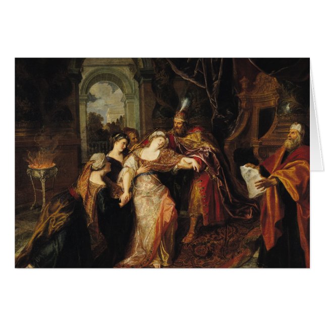Esther vor Ahasuerus, bis 1697 (Vorderseite (Horizontal))