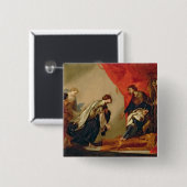 Esther vor Ahasuerus, c.1645-50 (Öl auf Ca Button (Vorne & Hinten)