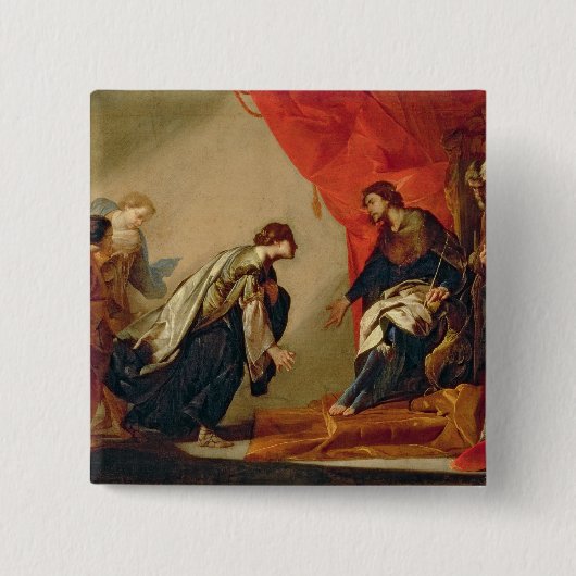Esther vor Ahasuerus, c.1645-50 (Öl auf Ca Button (Vorderseite)