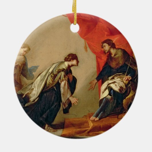 Esther vor Ahasuerus, c.1645-50 (Öl auf Ca Keramikornament (Hinten)