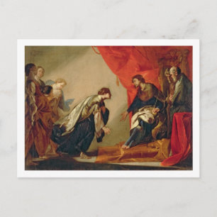Esther vor Ahasuerus, c.1645-50 (Öl auf ca. Postkarte