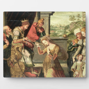 Esther vor König Ahasuerus mit Haman Fotoplatte