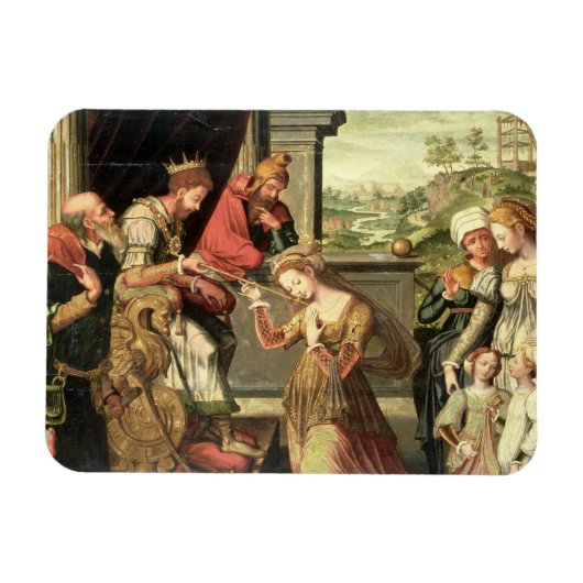 Esther vor König Ahasuerus mit Haman Magnet (Horizontal)